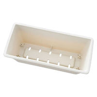 リッチェル プランター ステッチ 42型N プレート付き アイボリー 305622 1個（直送品）