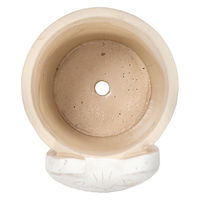 カルナック 鉢 アフリカンキャットポット B アイボリー 294441 1個（直送品）