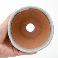 かみ山陶器 盆栽鉢 信楽焼 植木鉢 白マット丸 中深4号 263473 1個（直送品）