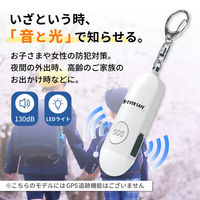 防犯ブザー 3個 ブラック 防犯グッズ LEDライト 130dB 大音量 防犯対策 充電式 PB02 EVERSAFE（直送品）