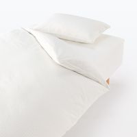 無印良品 綿 サッカー織 掛ふとんカバー Ｄ １９０×２１０ｃｍ用 オフ白 良品計画