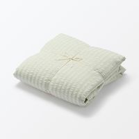 無印良品 綿 サッカー織 掛ふとんカバー Ｄ １９０×２１０ｃｍ用 グリーン 良品計画