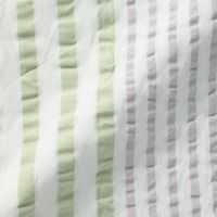 無印良品 綿 サッカー織 掛ふとんカバー ＳＤ １７０×２１０ｃｍ用 グリーンストライプ 良品計画