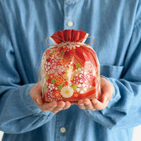 ヘッズ 和風PE巾着バッグ-S/着物柄 WA-BS2 1セット（1袋（20枚入）×5）