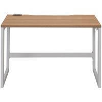 リスム デスク W1000×D450 ウォルナット×ホワイト脚 2ヶ口コンセント付き RFFLD-1045DM-WL 1台（直送品）