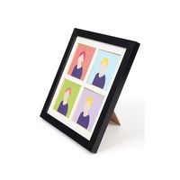 ケンコー・トキナー PCスクエア まめ色紙フレーム 4窓タイプ PS-MAME4-BK 1個 60-5667-16（直送品）