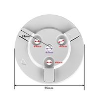 ビットストロング 監視カメラマウント用台座 ABS 55mm 白 BS-KANMD-GO55 1個 68-0511-44（直送品）