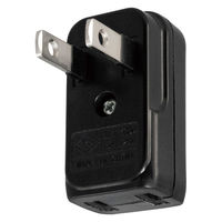 朝日電器 電源タップ スペースアダプタ L型 縦型 黒 A-372B(BK) 1個（直送品）