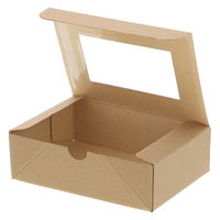 シモジマ 食品箱 NFネオクラフト 窓付BOX S 004248309 1セット(1袋(20個入)×10)（直送品）