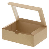 シモジマ 食品箱 NFネオクラフト 窓付BOX M 004248310 1セット(1袋(20個入)×10)（直送品）