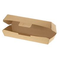 シモジマ 食品箱 NFネオクラフト ホットドッグBOX S 004248312 1セット(1袋(20個入)×8)（直送品）