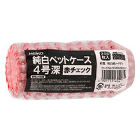 シモジマ おかずケース H純白ペットケース 4F 赤チェック 250枚入 004529031 1セット(1本(250枚入)×60)（直送品）