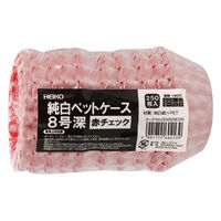 シモジマ おかずケース H純白ペットケース 8F 赤チェック 250枚入 004529035 1セット(1本(250枚入)×60)（直送品）