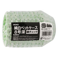 シモジマ おかずケース H純白ペットケース 8F 緑チェック 250枚入 004529040 1セット(1本(250枚入)×60)（直送品）