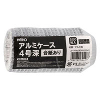 シモジマ おかずケース ヘイコーアルミケース 4F 合紙あり 500枚入 004529041 1セット(1本(500枚入)×60)（直送品）