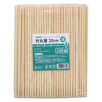 シモジマ 割箸 ヘイコー竹丸箸 20cm 裸 100膳 004636386 1セット(1袋(100本入)×40)（直送品）