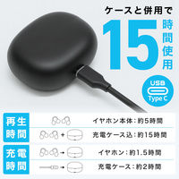 ディーエーピーネットワーク オープンイヤーイヤホン OWS 空気伝導 ワイヤレス monowa090-bk 1個（直送品）