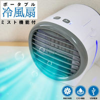 ディーエーピーネットワーク 冷風扇 卓上 ミスト機能 500mlタンク ホワイト wasser fan001 1台（直送品）