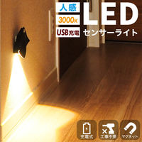ディーエーピーネットワーク センサーライト 室内 人感センサー 足元灯(1個) wasser100_bk 1個（直送品）