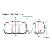 日東工器 ブロワ LA-150F 1式（直送品）