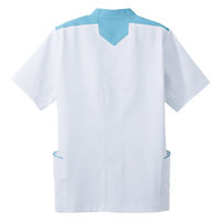 住商モンブラン ジャケット メンズ 半袖 白/ウォームブルー 4L MJ558-0104 1枚（直送品）