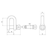 オーエッチ工業 ピン脱落防止シャックル SCR-20T 1セット(1個×5)（直送品）