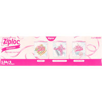 （限定）ジップロック デザインバッグ リボン L 保存袋 1箱（26枚入）旭化成ホームプロダクツ