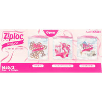 （限定）ジップロック デザインバッグ リボン M 保存袋 1箱（40枚入）旭化成ホームプロダクツ