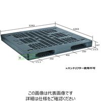 日本プラパレット パレット FS-125125 グレ- 1P（直送品）