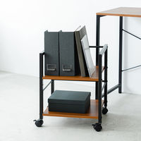 永井興産 ジャスティス インワゴン 幅400×奥行300×高さ505mm ブラウン JST-10-2 1セット(2台入)（直送品）