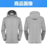 RABLISS ファン付きカジュアル作業服 KO194 (XXLサイズ) [バッテリー付属なし] ファン付 長袖 薄手 3段階風量調節 熱中症対策（直送品）