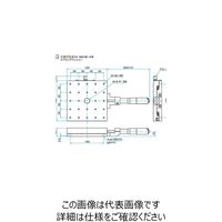 シグマ光機 X軸アルミクロスローラステージ サイズ120×120mm TAMー1201C 1個 61-6971-43（直送品）