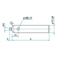 シグマ光機 ロッド(M4) φ12mm(C3) A60mm ROC-12-60 1個 61-6964-83（直送品）