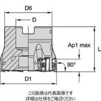 0°/90°ショルダーミル VSM490ー10シリーズ シェルミル(6425481) VSM490D063Z07S22XN10 1本（直送品）