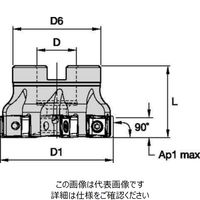 0°/90°ショルダーミル VSM890ー12シリーズ シェルミル(6596113) VSM890D080Z07S27SN12 1本（直送品）