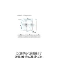 精密ラボジャッキ用トッププレート サイズ200×200mm LJP-200-UU 61-6974-59（直送品）
