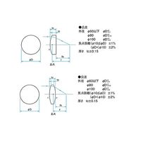 シグマ光機 リーズナブル球面平凸レンズ φ100mm ノーコート 焦点距離f:500mm S-SLB-100-500P 1個（直送品）