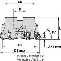 WIDIA フェイスミル M1200 mini 60°シェルミル(4136872) M1200HD125Z08HN07 1台（直送品）