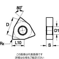 WIDIA 旋削用インサート(5538234) WNGG080404FS WS25PT 1セット(10個)（直送品）