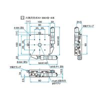 シグマ光機 XY軸スチールステージ サイズ100×100mm TSDー1002S 1個 61-6968-43（直送品）