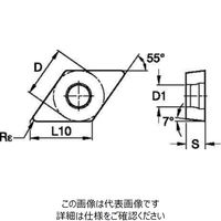 WIDIA 旋削用インサート(5623584) DCMT11T304MU WS25PT 1セット(10個)（直送品）
