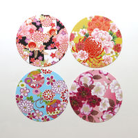 #315 kimono美 コースター華 友禅柄　1セット(4枚) カミイソ産商（直送品）