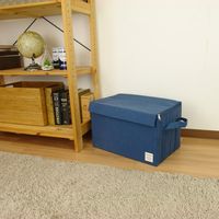 東洋ケース 収納ケース ストレリアナチュレ ボックス L ブルー 277508 1個（直送品）