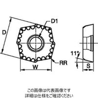 スローアウェイドリル Top Cut 4用インサート(中心刃)(6429462) TCF120405ECV38 WU40PH（直送品）