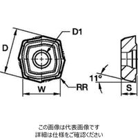 スローアウェイドリル Top Cut 4用インサート(中心刃)(5542476) TCF180508GCV34 WU40PH（直送品）