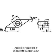 WIDIA 旋削用インサート(4170553) VBMT160404 WP25CT 1セット(10個)（直送品）