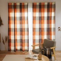 スミノエ コルネ セミオーダー カーテン カレ 2000×1150mm オレンジ １セット(2枚入)（直送品）