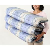 モトキコーポレーション 六つ折りでコンパクトになる軽量敷布団 ブルー a2350520 1個