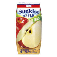 森永乳業 サンキスト 100%アップル 200ml 1箱（24本入）リンゴジュース　紙パック 果汁飲料