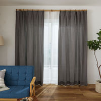 スミノエ コルネ セミオーダー カーテン ドゥニーム 2100×2250mm グレー １セット(2枚入)（直送品）